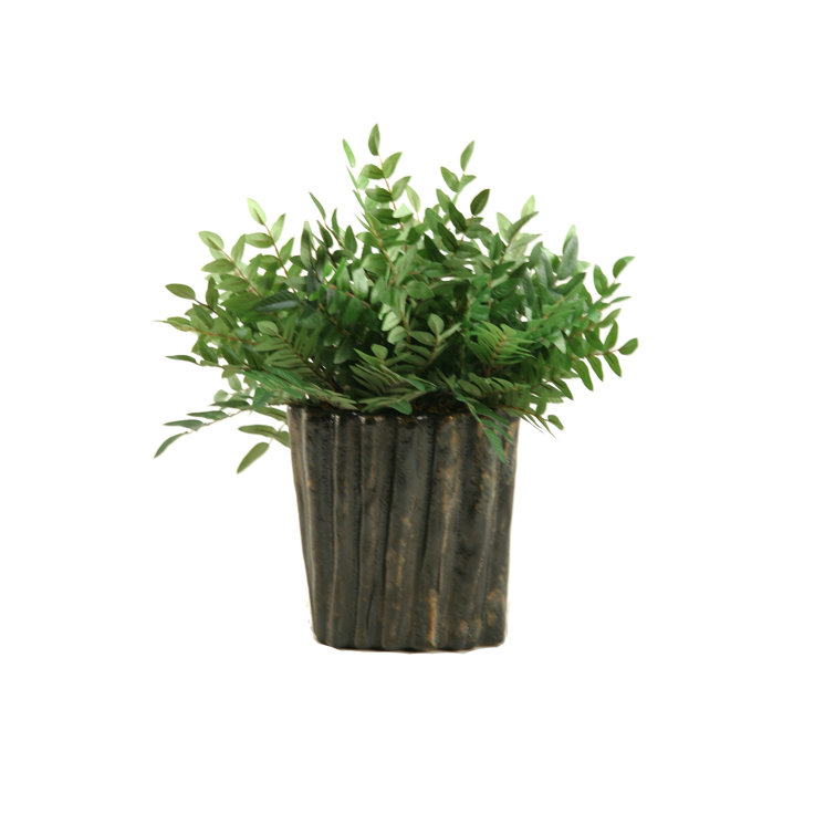 D & W Silks Faux Foliage Plant in Ceramic Planter Wayfair